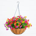 24" UV Resistant Artificial Daisy Hanging Basket DIY Kit (Indoor/Outdoor)
