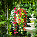 30" UV Resistant Artificial Morning Glory Hanging Plant (Indoor/Outdoor) - Set of 6
