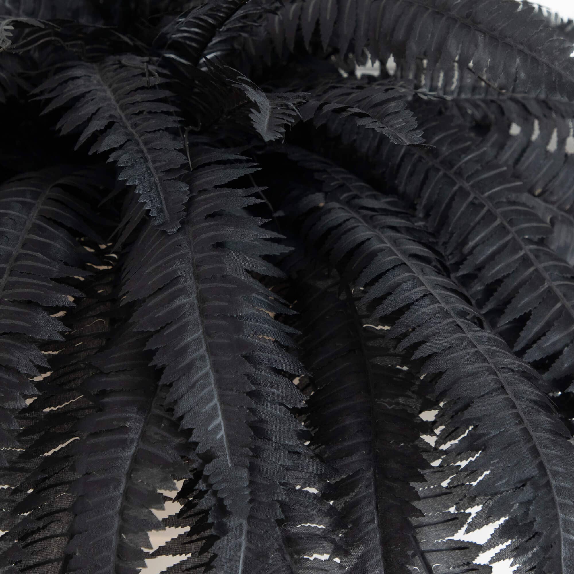 48" Artificial Halloween Black Boston Fern - Set of 2