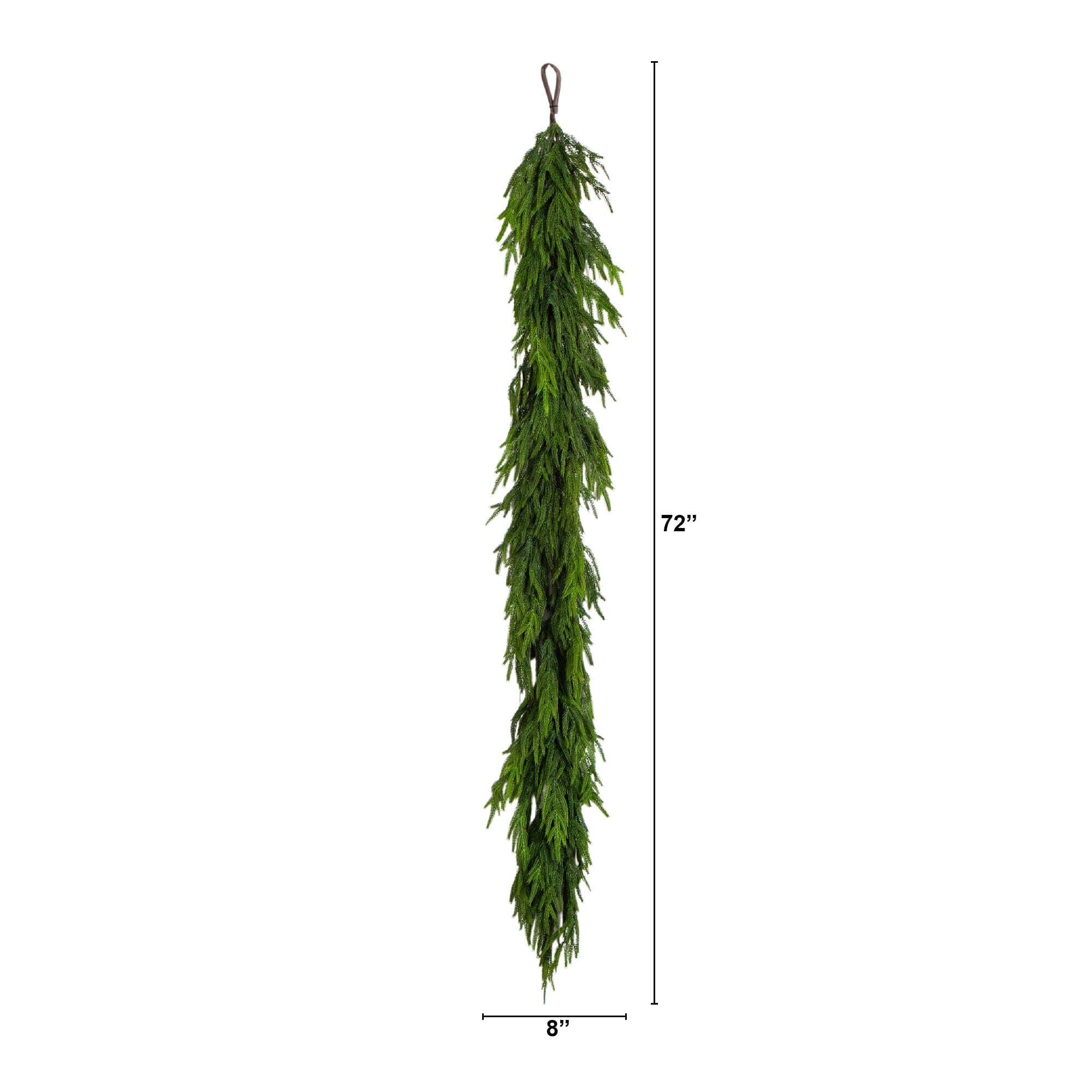 6' Artificial Real Touch Norfolk Island Pine Garland with Natural Look
